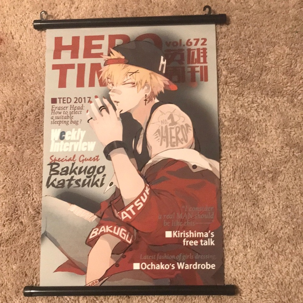 Bakugou katsuki magazine poster 13in by 17in